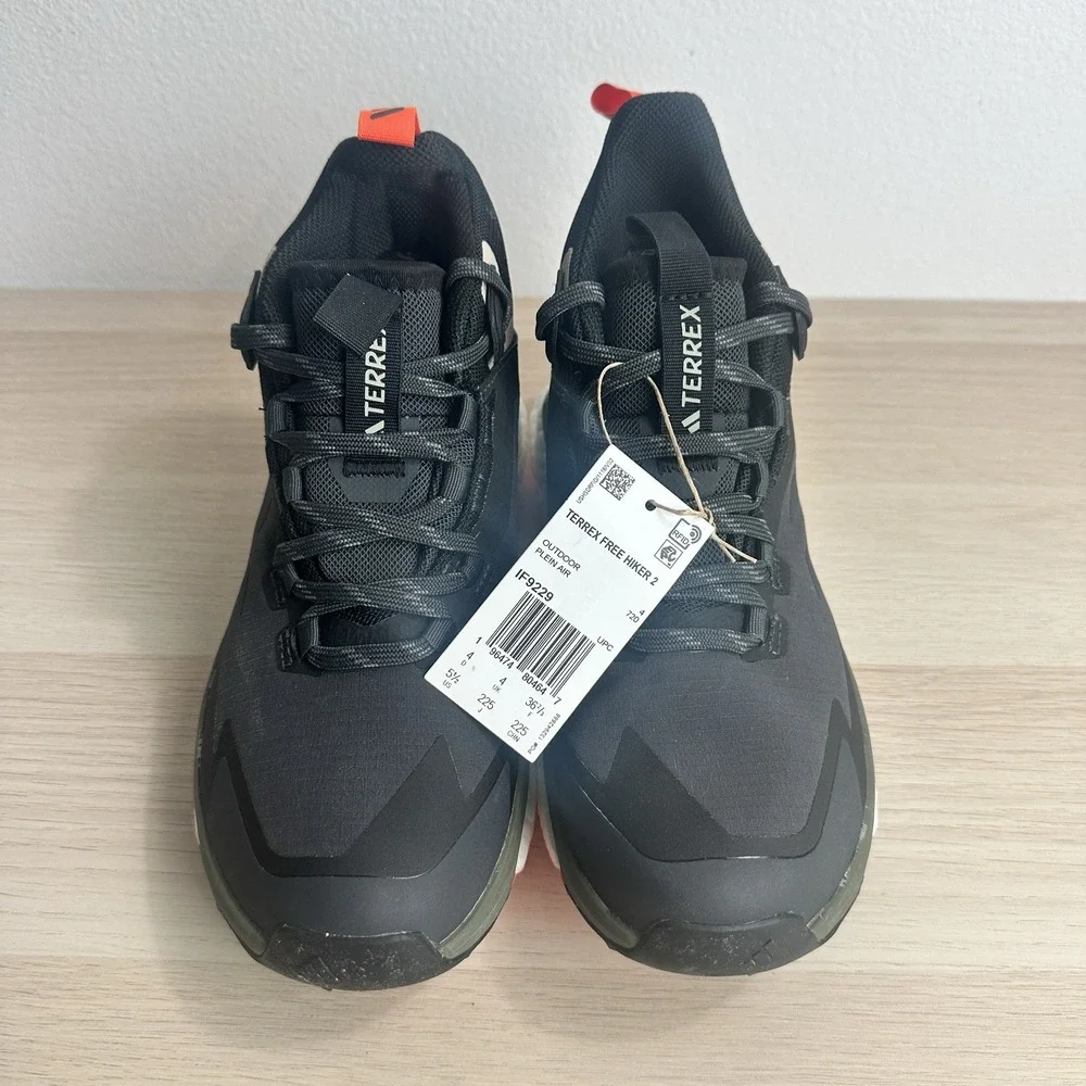 adidas Women's 5.5 TERREX FREE HIKER 2.0 GORE-TEX HIKING SHOES Carbon IF9229 NEW